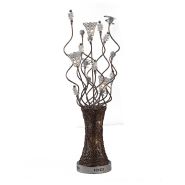 Kristal Aluminium Crystal Table Lamps Diyas Home Armed Table Lamps